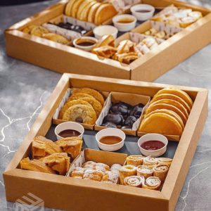 In hộp giấy đựng thức ăn chia ngăn số lượng ít