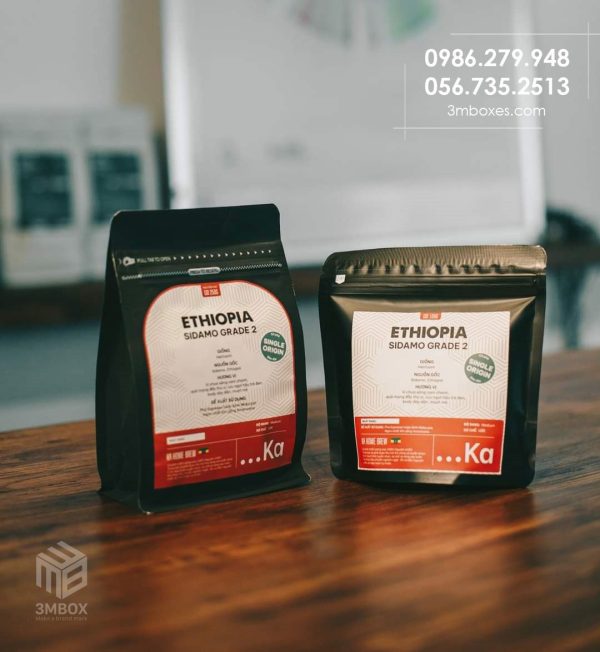 Túi zipper 8 cạnh đựng cafe 250g,500g,1kg - 3MBOXES